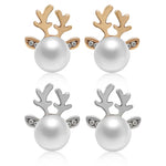 Pearl Deer Earrings