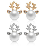 Pearl Deer Earrings