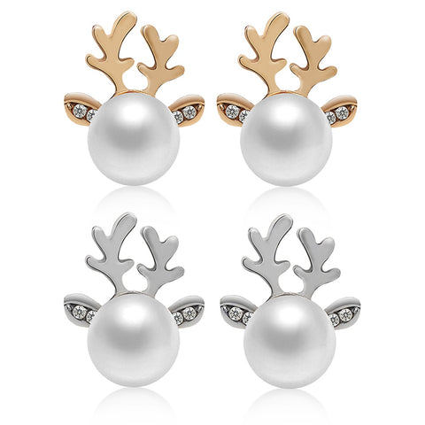 Pearl Deer Earrings