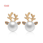 Pearl Deer Earrings