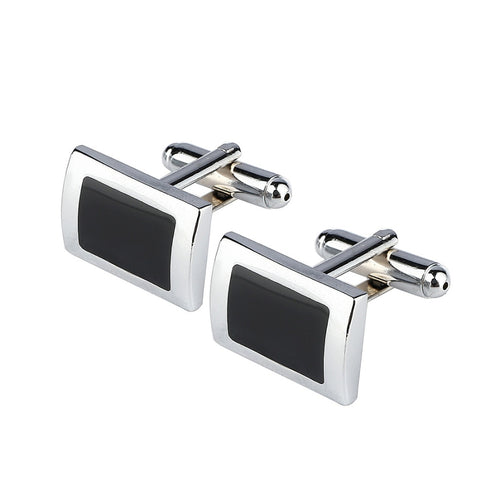 Style Black Rectangle Cufflinks