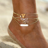 Bohemian Eagle Sequins Anklets Bracelet