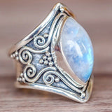 Vintage Silver Big Stone Ring