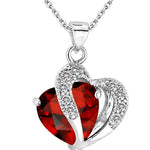 6 colors lady Heart Necklace