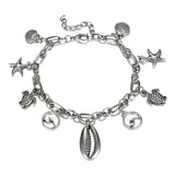 Boho Wave Turtle Pendant Anklets For Women 2018 Shell Anklet Bracelets On The Leg Bohemian Foot Ocean Jewelry 2018 Drop Shipping