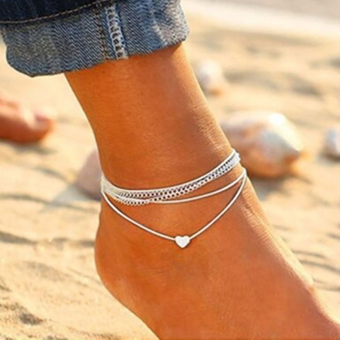 Silver Color Anklet Bracelet