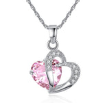 Fashion 5 Color Love Heart Pedant Necklaces