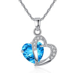 Fashion 5 Color Love Heart Pedant Necklaces