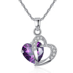 Fashion 5 Color Love Heart Pedant Necklaces