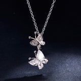 New Arrival Cubic Zircon Butterfly Necklaces